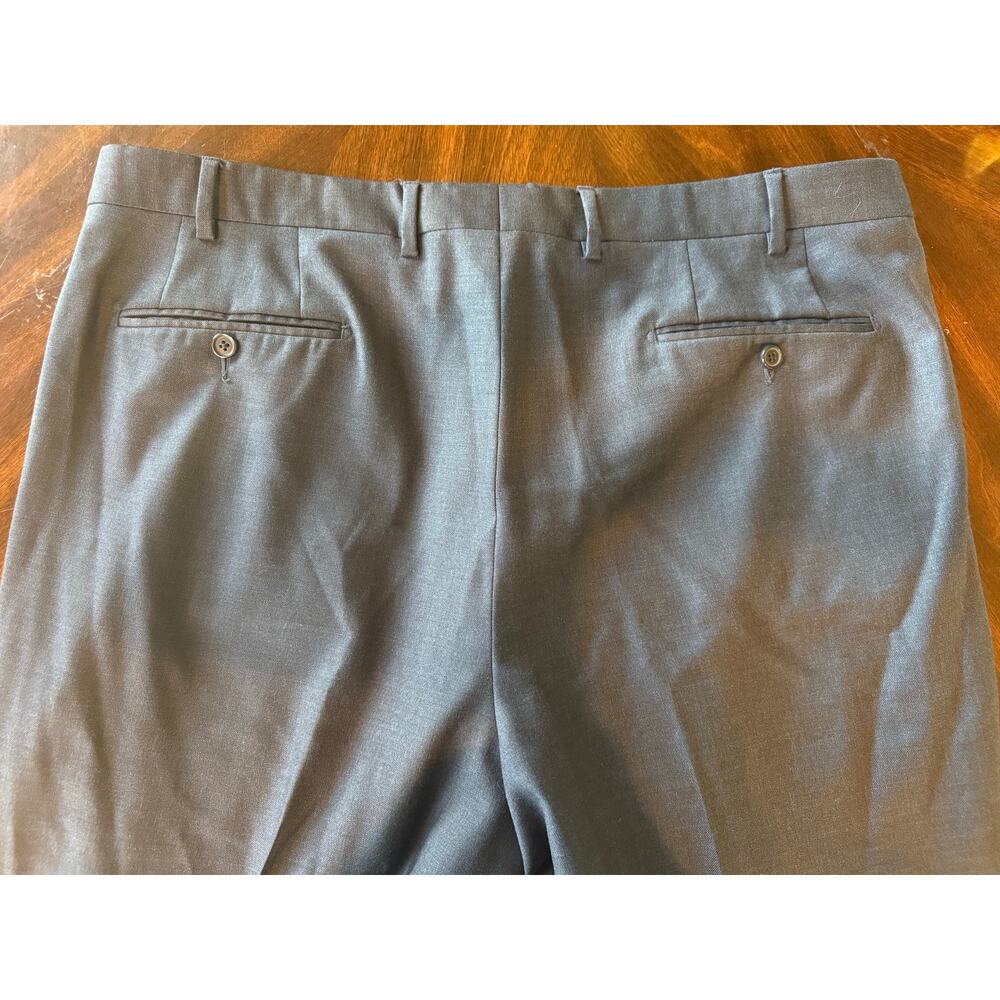 Santorelli Men Wool Trousers Dress Pants Size 40 Blue Business Office Work Italy - Picture 7 of 11
